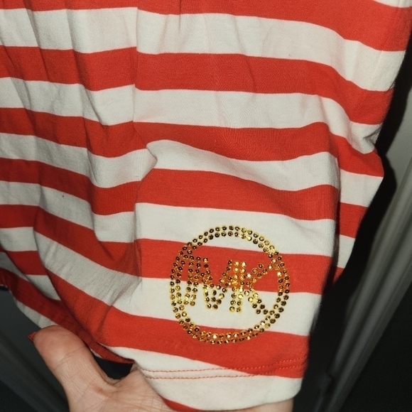 Michael Michael Kors Women's Red/White Stripe Casual Dress size Medium - Picture 5 of 8